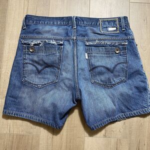 NICE Levis Silvertab Men's 36 Jean Shorts Blue Denim Flap Pockets Zip Fly